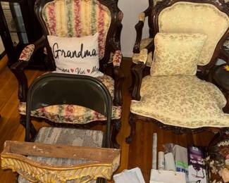 Antique Victorian style arm chairs