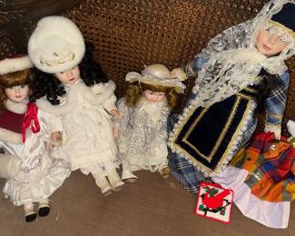 Newer Dolls with porcelain faces