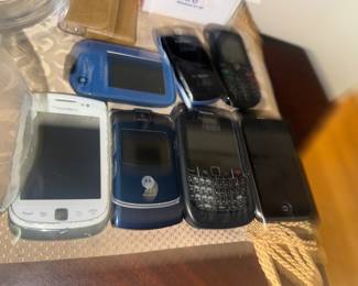 old phones inc Blackberry and Motorola