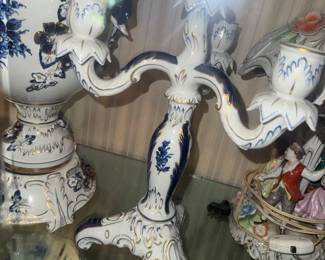 Dresden style porcelain in a locked display cabinet.. soon to be rectified with a screwdriver