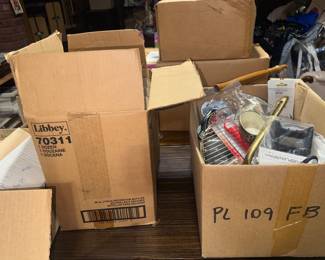 Boxes of retail stuff