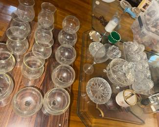 some pretty crystal and cut glass