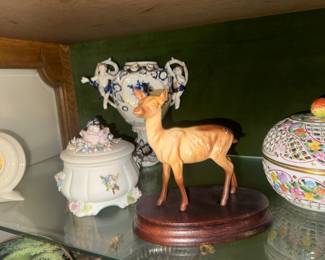 Herend style covered dish and another ill-fated Bambi