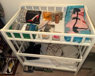 Baby changing table, with shelves for storage (non-compliant with current regulations, so I sell it as a shelving unit)