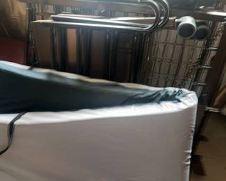 Hospital bed + medical supplies