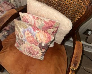French style arm chair with cane backing