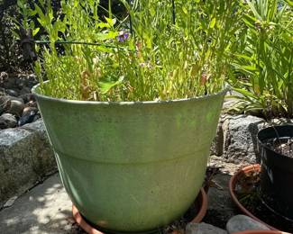 Large Green Plastic Planter Pot