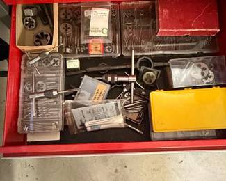 Assorted Tap and Die Sets with Fasteners