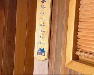 Willkommen May Peace And Rest Bless This Home Wooden Plaque