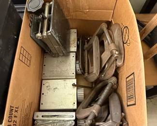 Assorted Metal Clamps and Fixtures Lot