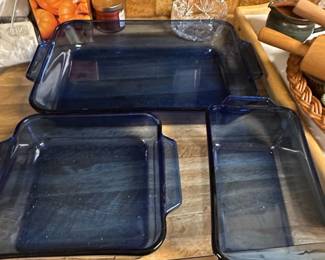 Anchor Hocking Ovenware Cobalt Blue Glass Baking Dishes Set third image