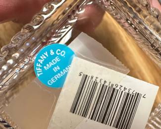Tiffany  Co. Woven Crystal Square Bowl second image