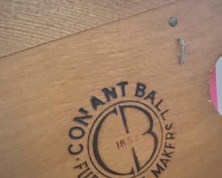 Russel Wright for Conant Ball MidCentury Modern Headboard with Integrated Shelf second image