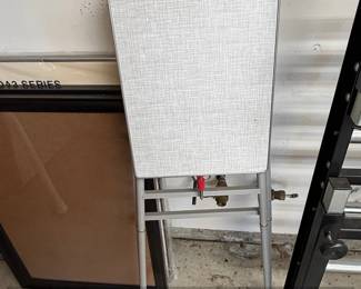 MidCentury Modern Metal and Fabric Side Table