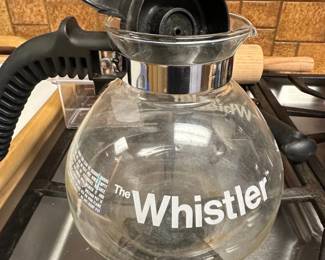 Gemco The Whistler Glass Stovetop Coffee Maker