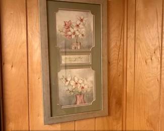 Vivian Flasch Framed Floral Art with Scripture