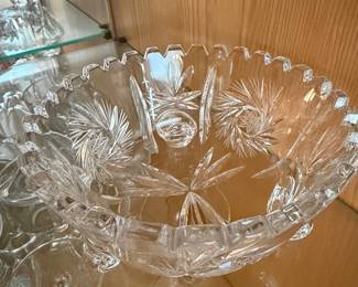 Cut Glass Footed Bowl second image