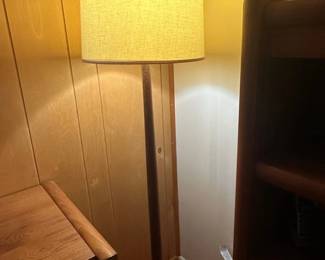 MidCentury Modern Floor Lamp with Linen Shade