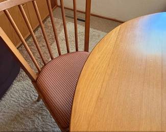MidCentury Modern Drop Leaf Dining Table and Chairs Set by Conant Ball second image