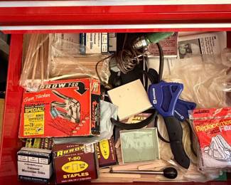 Arrow T Gun Tacker and Assorted Supplies