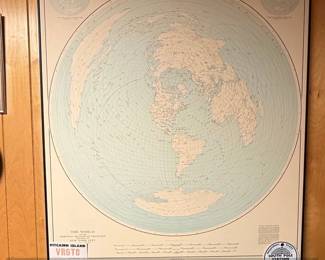 The World Azimuthal Equidistant Projection Map Centered at New York City