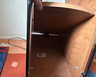 MidCentury Modern Wood and Metal Magazine Rack or Cart second image