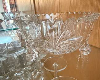 Cut Glass Footed Bowl
