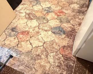 Distressed Geometric Mosaic Area Rug