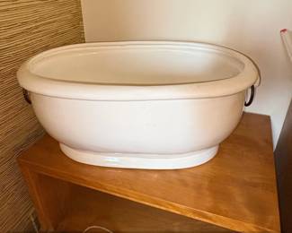 Pottery Barn Italian Ceramic Wine Cooler or Ice Bucket