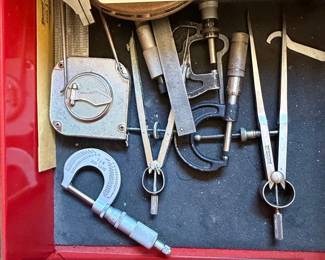 Vintage Starrett Machinist Measuring Tools Set