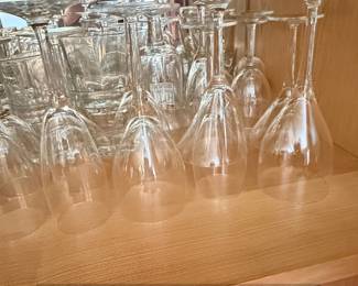 Assorted Clear Glass Stemware and Drinkware