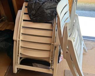 White Plastic Chaise Lounge Chairs