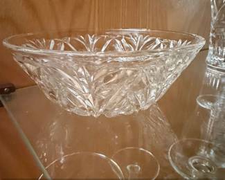Anchor Hocking Prescut Star  Fan Crystal Bowl