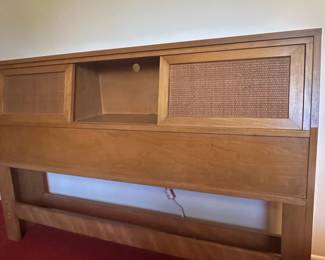 Russel Wright for Conant Ball MidCentury Modern Headboard with Integrated Shelf