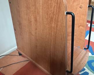 MidCentury Modern Wood and Metal Magazine Rack or Cart third image