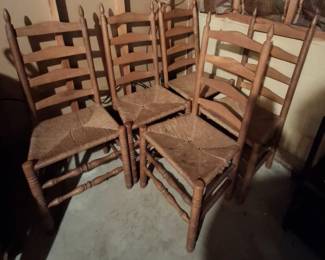 5 wooden chairs