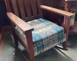 Eastlake Walnut Rocking Chair 
