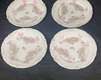 Set of 4 Haviliand B & B Plates 