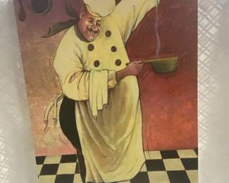 Chef Picture w/Metal Trim - 24" x 44"