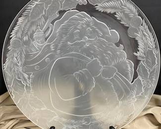 Etched Santa Claus Platter 