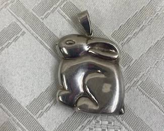 Sterling Rabbit Pendant 