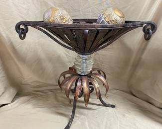 Metal & Glass Decorative Centerpiece 