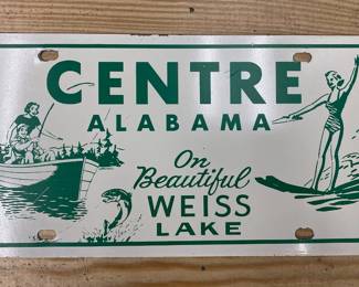 1960's Souvenir License Plate- Centre, AL 