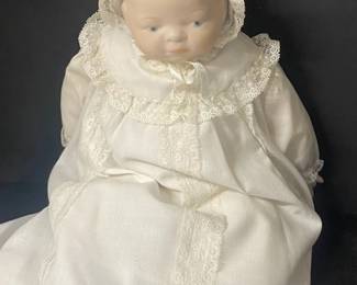 Porcelain Doll w/White Dress 