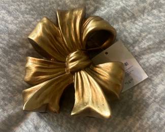 Goldtone Bow Decorative Accents Set of