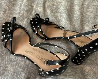 Kate Spade New York Flamenco Polka Dot Ankle Strap Heels