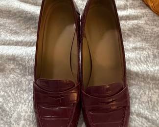Michael Kors Buchanan Embossed Leather Heeled Loafers