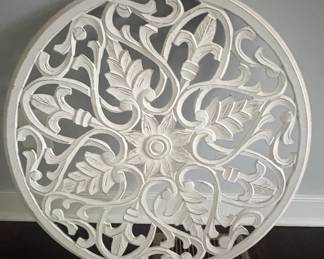 Carved Wood Floral Medallion Wall Art