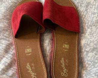 Seychelles Red Suede SlipOn Sandals