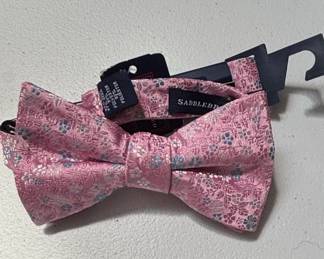 Saddlers Row Pink Floral Jacquard Bow Tie
